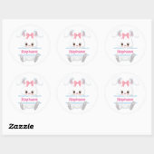 Aangepast - paasbunny ronde sticker (Vel)