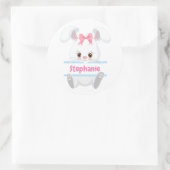 Aangepast - paasbunny ronde sticker (Tas)