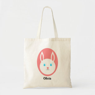 Aangepast paasBunny-Tas met roze Tote Bag