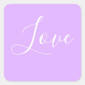 Aangepast paasmoes voor vaste kleuren minimalistis vierkante sticker (Voorkant)