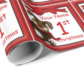 Aangepast paaspapier voor eerste kerstvakantie cadeaupapier (Rol Hoek)