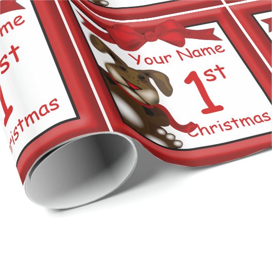 Aangepast paaspapier voor eerste kerstvakantie cadeaupapier (Rol Hoek)