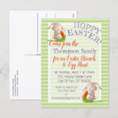 Aangepast paaspatroon met hap en pasta feestdagenkaart (Voorkant / Achterkant)