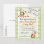 Aangepast paaspatroon met hap en pasta feestdagenkaart (Voorkant / Achterkant)