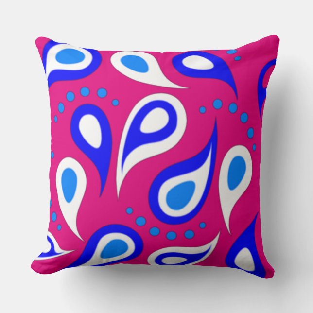 Aangepast paisleypatroon kussen (Voorkant)