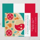 Aangepast paizza en wijn kaart (Voorkant / Achterkant)