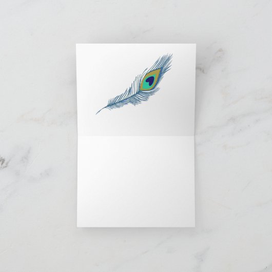 Aangepast pakje Vere Blauwe bruiloft Dank je Bedankkaart (Binnen)