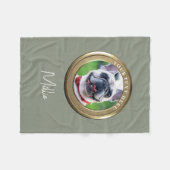 Aangepast pakket 2 Foto- en tekstkleur Olive Sage  Fleece Deken (Voorkant (Horizontaal))