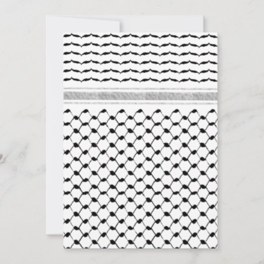 Aangepast Palestijns Kufiya-model Save The Date (Voorkant)