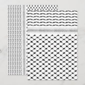 Aangepast Palestijns Kufiya-model Save The Date (Voorkant / Achterkant)