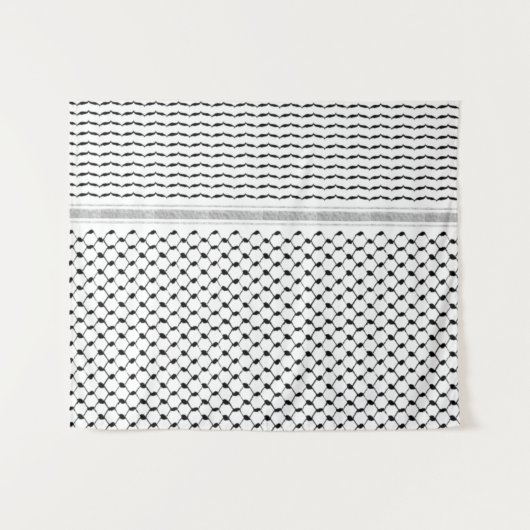 Aangepast Palestijns Kufiya-model Wandkleed (Voorkant (horizontaal))