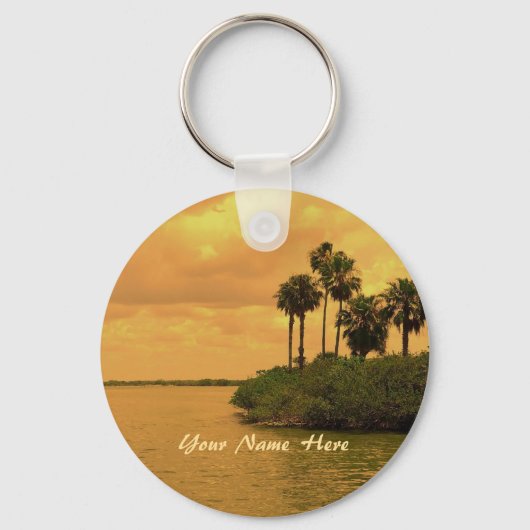 Aangepast palmboomreverie sleutelhanger (Voorkant)