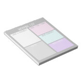 Aangepast paneel voor winkellijst notitieblok (Schuin)