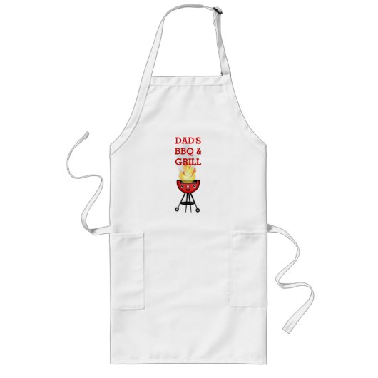 Aangepast pap BBQ Vaderdag Apron Lang Schort (Voorkant)