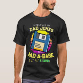Aangepast pap Jokes vader Funny Papa diskette T-shirt (Voorkant)