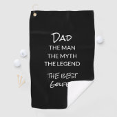 Aangepast pap Man Myth Legend Black White Golfhanddoek (Insitu)