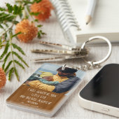 Aangepast pap Sleutelhanger Moderne foto, vaders d (Voorkant Rechts)