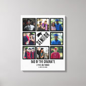 Aangepast pap van de senior afstuderen 8 fotocolla canvas afdruk (Voorkant)