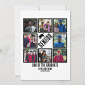 Aangepast pap van de senior afstuderen 8 fotocolla feestdagenkaart (Voorkant)