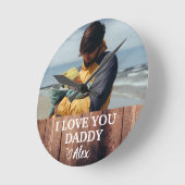 Aangepast papa , ik hou van je papa Foto Ronde Klok (Hoek)