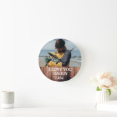 Aangepast papa , ik hou van je papa Foto Ronde Klok (Huis)