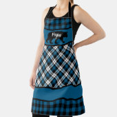 Aangepast Papa Mama Beer op blauwe zwarte buffelco Schort (Insitu)