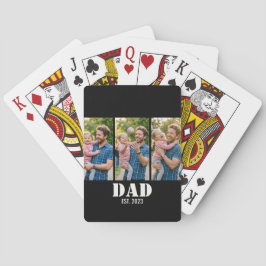 Aangepast papa oprichtingsjaar foto 3-foto aanden pokerkaarten