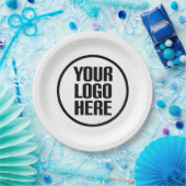 Aangepast papier borden uw logo hier partij levert papieren bordje (Feest)