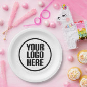 Aangepast papier borden uw logo hier partij levert papieren bordje (Feest)