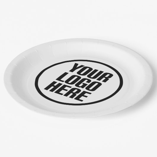 Aangepast papier borden uw logo hier partij levert papieren bordje (Gekanteld)