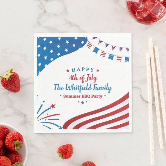 Aangepast papier op vierde juli van de Zomer van d Servet (Insitu)