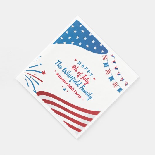 Aangepast papier op vierde juli van de Zomer van d Servet (Hoek)