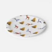 Aangepast papier Schattige kerst Papieren Bordje (Gekanteld)