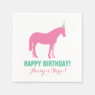 Aangepast papier van de pony — Roze Servet