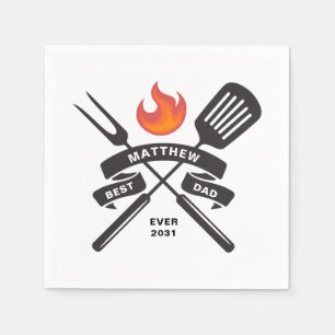 Aangepast papier voor beste vader ooit vaders dag servet