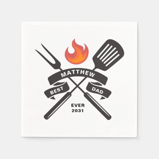Aangepast papier voor beste vader ooit vaders dag servet (Voorkant)