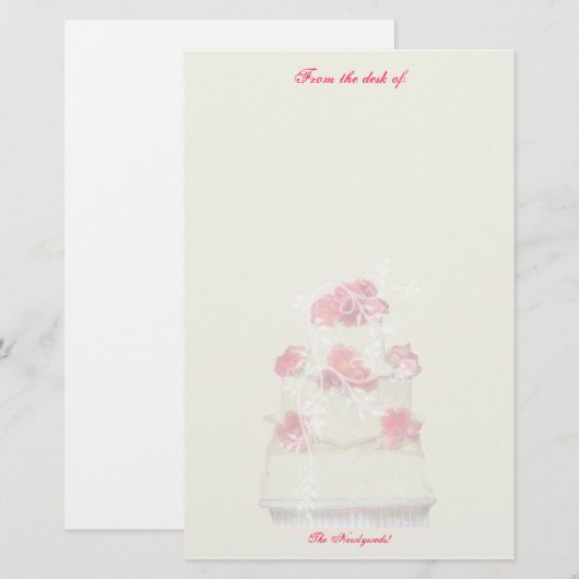 Aangepast papier voor de bruiloft. (Voorkant / Achterkant)