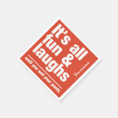 Aangepast papier voor FUN en LAUGHS Servet (Hoek)
