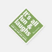 Aangepast papier voor FUN en LAUGHS Servetten (Hoek)