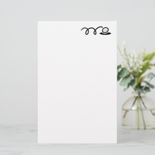 Aangepast papier voor golfthema's (Staand voorkant)