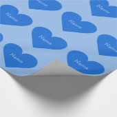 Aangepast papier voor het verpakken van blauwe Val (Hoek)