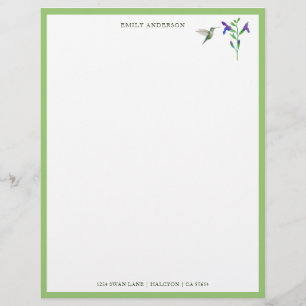 Aangepast papier voor Hummingbird Stationery