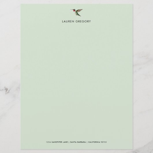 Aangepast papier voor Hummingbird Stationery (Voorkant)