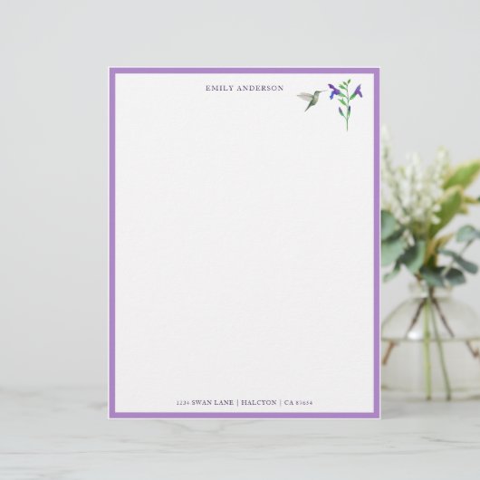 Aangepast papier voor Hummingbird Stationery (Staand voorkant)