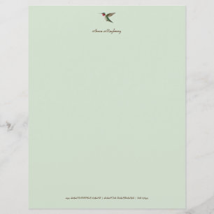 Aangepast papier voor Hummingbird Stationery