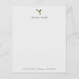 Aangepast papier voor Hummingbird Stationery