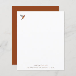 Aangepast papier voor Hummingbird Stationery