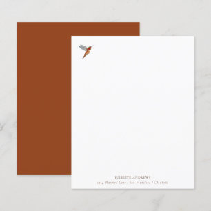 Aangepast papier voor Hummingbird Stationery
