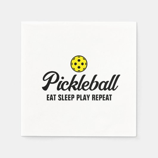 Aangepast papier voor pickleball Birthday party Servet (Voorkant)