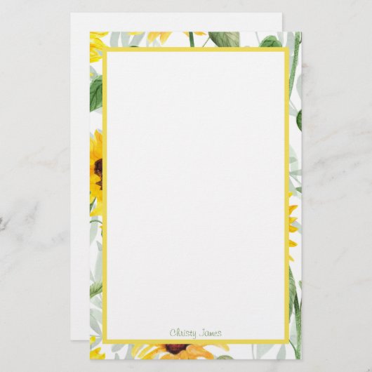 Aangepast papier voor zonnebloempitten (Voorkant / Achterkant)